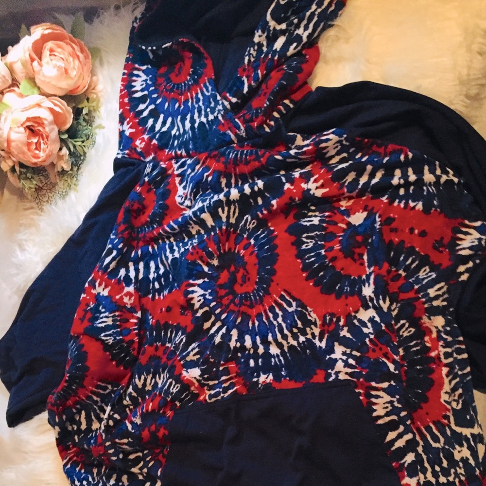 Lularoe Tye Dye Lightweight Hoodie 3x